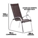 Ver imagem 6 de Jogo de 4 Cadeiras e Mesa em Alumínio Garden