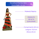 Ver imagem 3 de Escultura Pomba Gira Dona Sete com Incensário 24 Cm Resina