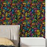 Papel de Parede 3d Desenho Abstrato Moderno Cartoon Decorativa Vinil Auto Colante Quarto Gamer 15m - 5