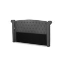 Ver imagem 2 de Kit Baú e Cabeceira Estofada Madeira Cama Box Grécia Queen:cinza