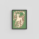 Ver imagem 1 de Quadro Arte Moderna Gato Verde e Marrom 24x18cm Mold Preta