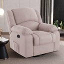 Ver imagem 1 de Poltrona do Papai Reclinável Sala de Cinema Madrid Glider Manual Giratória Veludo Rosê G23