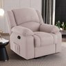 Poltrona do Papai Reclinável Sala de Cinema Madrid Glider Manual Giratória Veludo Rosê G23 - 1
