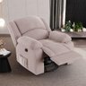 Poltrona do Papai Reclinável Sala de Cinema Madrid Glider Manual Giratória Veludo Rosê G23 - 3