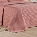 Ver imagem 4 de Kit Cobre Leito Colcha Bordada Queen 3 peças Micropercal 200 Fios Ravena:Rosê