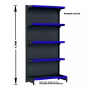 Ver imagem 2 de Gondola Parede 170 Fit Ate 2 Metros 1 Canto Preto 15b Pe Azul