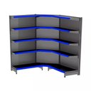 Ver imagem 1 de Gondola Parede 170 Fit Ate 2 Metros 1 Canto Preto 15b Pe Azul