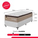 Ver imagem 4 de Cama Box Solteiro + Colchão Comfort Class Pillow Top 88x188 Bege/suede Branco