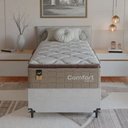 Ver imagem 6 de Cama Box Solteiro + Colchão Comfort Class Pillow Top 88x188 Bege/suede Branco