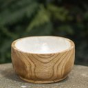 Ver imagem 1 de Bowl Artesanal de Madeira Teca e Madrepérola Importado Bali