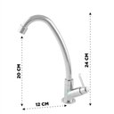 Ver imagem 3 de Torneira Bica Móvel Cano Alto Mesa Abs 1/4 Volta Concept Metais 02191