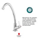 Ver imagem 2 de Torneira Bica Móvel Cano Alto Mesa Abs 1/4 Volta Concept Metais 02191