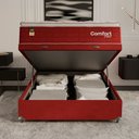Ver imagem 6 de Cama Box Baú Viúva + Colchão Comfort Class Pillow Top Vinho/suede Vinho