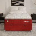 Ver mais imagens de Cama Box Baú Viúva + Colchão Comfort Class Pillow Top Vinho/suede Vinho