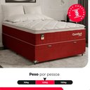 Ver imagem 5 de Cama Box Baú Viúva + Colchão Comfort Class Pillow Top Vinho/suede Vinho