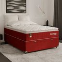 Ver imagem 7 de Cama Box Baú Viúva + Colchão Comfort Class Pillow Top Vinho/suede Vinho