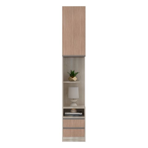 Mesa de Cabeceira Esquerdo 1 Porta 2 Gavetas Prime Plus Luciane