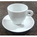 Ver imagem 3 de Kit Jogo 4 Xícaras Café, Chá 200ml Cônica com Pires - Porcelana Branca