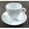 Kit Jogo 4 Xícaras Café, Chá 200ml Cônica com Pires - Porcelana Branca - 3