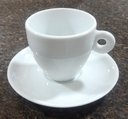 Ver imagem 3 de Kit Jogo 4 Xícaras Café, Chá 200ml Cônica com Pires - Porcelana Branca