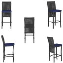 Ver imagem 5 de Mesa Bistro e 4 Banquetas Roma Preta Corda Náutica 10 Trama Original