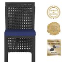 Ver imagem 3 de Mesa Bistro e 4 Banquetas Roma Preta Corda Náutica 10 Trama Original