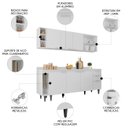 Ver imagem 4 de Armário de Cozinha Cp13 e Tampo 178cm Pérola M24 Branco - Mpozenato