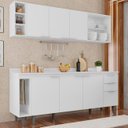 Ver imagem 1 de Armário de Cozinha Cp13 e Tampo 178cm Pérola M24 Branco - Mpozenato