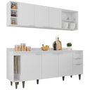 Ver imagem 3 de Armário de Cozinha Cp13 e Tampo 178cm Pérola M24 Branco - Mpozenato