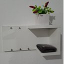 Ver imagem 6 de Porta Chave de Parede Organizador Multiuso 100%mdf Branco