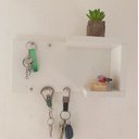 Ver imagem 2 de Porta Chave de Parede Organizador Multiuso 100%mdf Branco