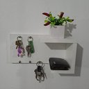 Ver imagem 4 de Porta Chave de Parede Organizador Multiuso 100%mdf Branco