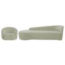 Ver imagem 2 de Kit Divã Recamier Orgânico França 250cm Lado Esquerdo e Poltrona Amore Bouclé