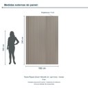 Ver imagem 3 de Painel Ripado Smart 160x240 cm (sem Furo) Incolar Grigio