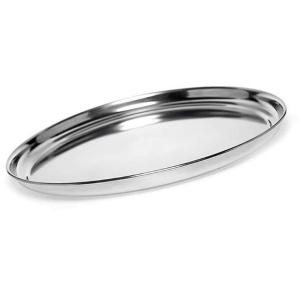 BANDEJA RESTAURANTE GARÇO BUFFET LUXO 36CM BANDEJA REDONDA EM INOX - 3