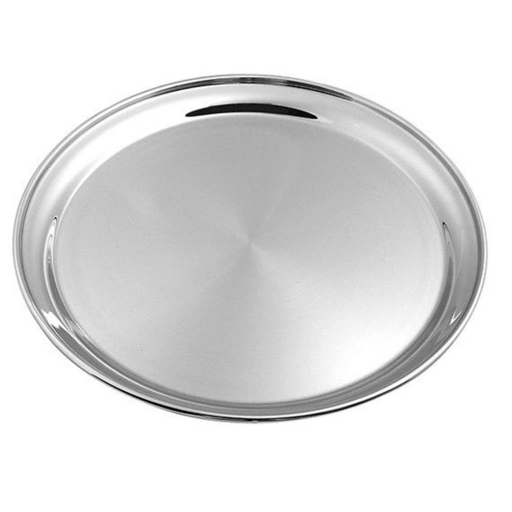BANDEJA RESTAURANTE GARÇO BUFFET LUXO 36CM BANDEJA REDONDA EM INOX - 4