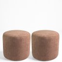 Ver imagem 2 de Kit 02 Puff Perse 40cm Decorativo Tecido Boucle Banqueta Puffe Redondo