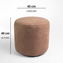 Ver imagem 4 de Kit 02 Puff Perse 40cm Decorativo Tecido Boucle Banqueta Puffe Redondo