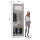 Ver imagem 3 de Guarda Roupa Modulado 79cm 2 Portas Alpes Luciane Móveis