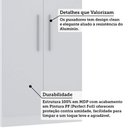 Ver imagem 4 de Guarda Roupa Modulado 79cm 2 Portas Alpes Luciane Móveis