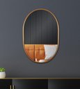 Ver imagem 5 de Espelho Oval Londres 80x50cm com Borda Dourada
