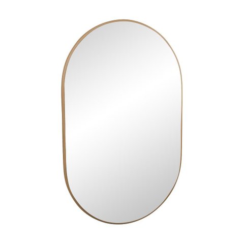 Espelho Oval Londres 80x50cm com Borda Dourada