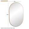 Espelho Oval Londres 80x50cm com Borda Dourada - 2