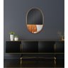 Espelho Oval Londres 80x50cm com Borda Dourada - 4