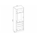 Ver imagem 4 de Guarda-roupa para Quarto de Casal com 8 Portas 6 Gavetas Irlanda - Móveis Leartam