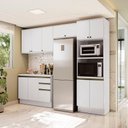 Ver imagem 1 de Armário de Cozinha Completa Torre Quente 100% Mdf 270cm Branco Celeste Kappesberg