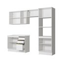 Ver imagem 5 de Armário de Cozinha Completa Torre Quente 100% Mdf 270cm Branco Celeste Kappesberg