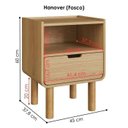 Ver imagem 3 de Mesa Cabeceira 450 Aura 1GAV - 28094 - Hanover