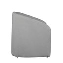 Ver imagem 6 de Poltrona Decorativa Recepção Lara Tecido Requinte Bouclê Cor Prata