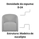 Ver imagem 4 de Poltrona Decorativa Recepção Lara Tecido Requinte Bouclê Cor Prata